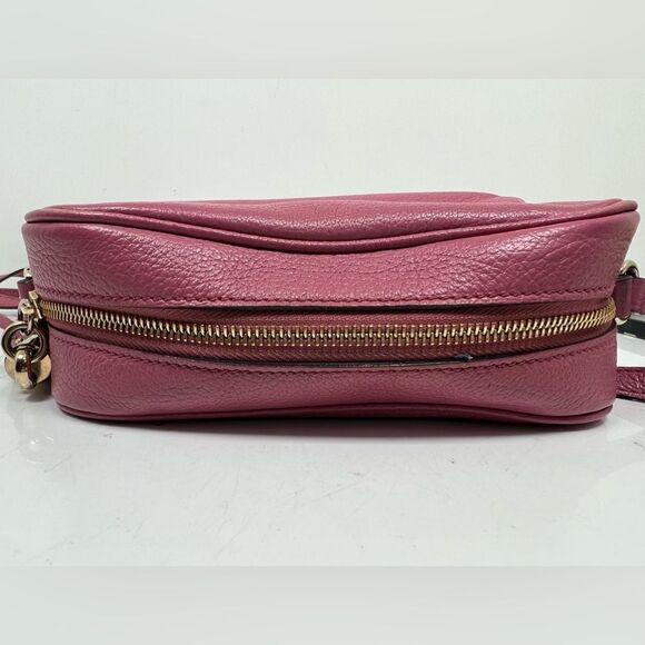 GUCCI Soho Disco Shoulder Bag Leather Pink Authentic - Picture 10 of 13